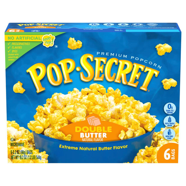 Pop Secret Double Butter Popcorn 19.2 oz 6 ct