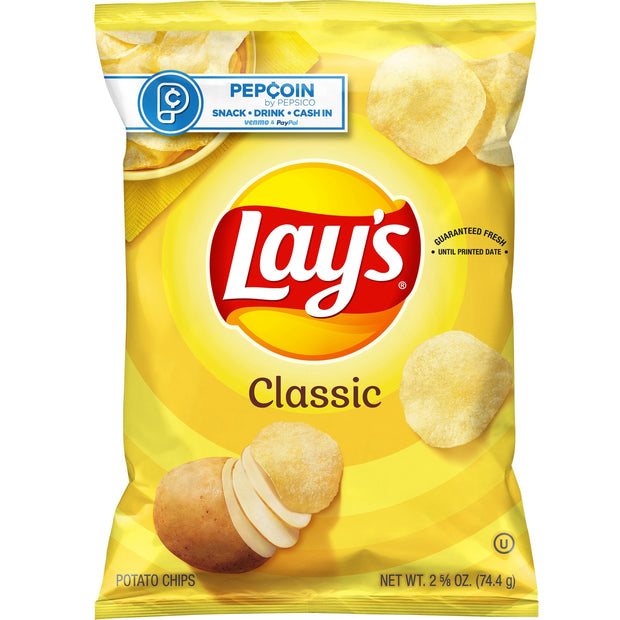 Lays Classic Potato Chips 2.625 Oz Bag