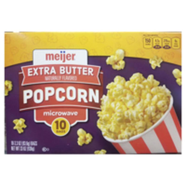 Meijer Microwave Popcorn Extra Butter 10 ct