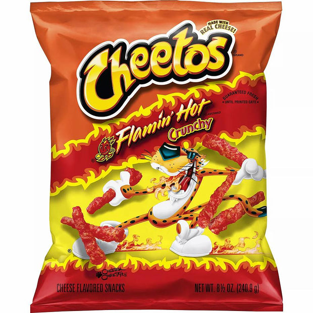 Cheetos Crunchy Flamin Hot Cheese Flavored Snacks 3.25 Oz Bag