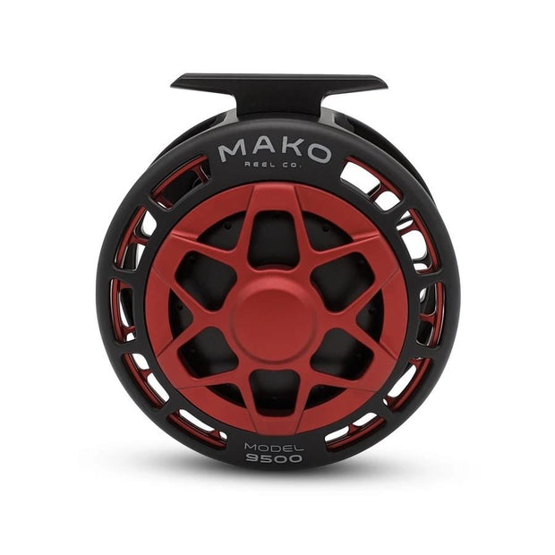 Mako 9500-810 Inshore Fly Reel Matte Red on Black Left Hand