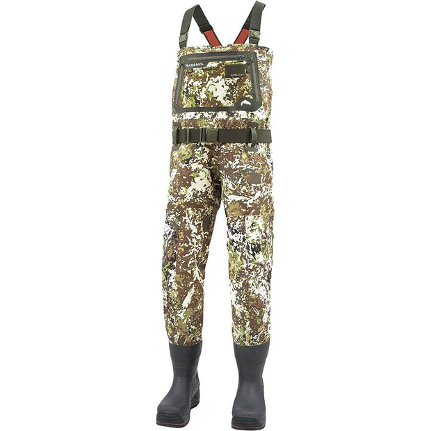 Simms G3 Guide Bootfoot Waders Vibram River Camo - L11L