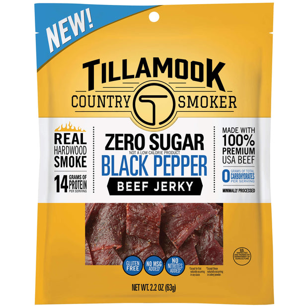 Tillamook Jerky 0 Sugar Peppered 2.2 Oz