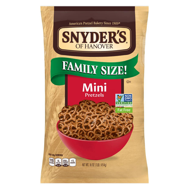 Snyders of Hanover Pretzels Mini Pretzels Family Size 16 Oz