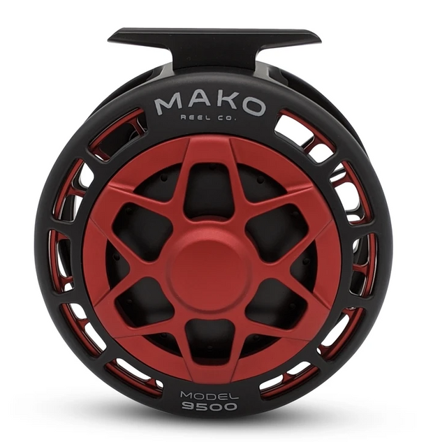 Mako 9500-810 Inshore Fly Reel Matte Red on Black Right Hand